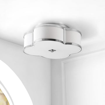 Quatrefoil Scalloped Shade Metal Classic Glam LED Flush Mount - JONATHAN Y